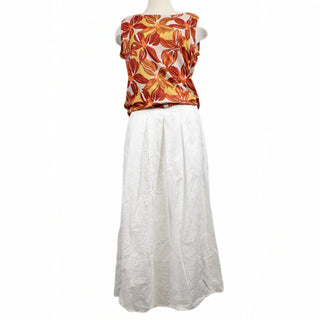 WHITE EYELET SKIRT
