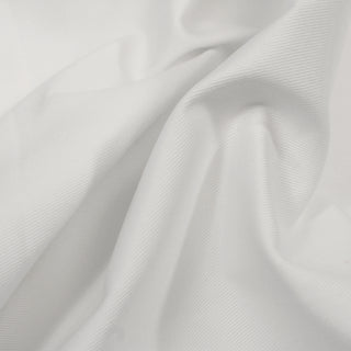 close-up of a white twill fabric