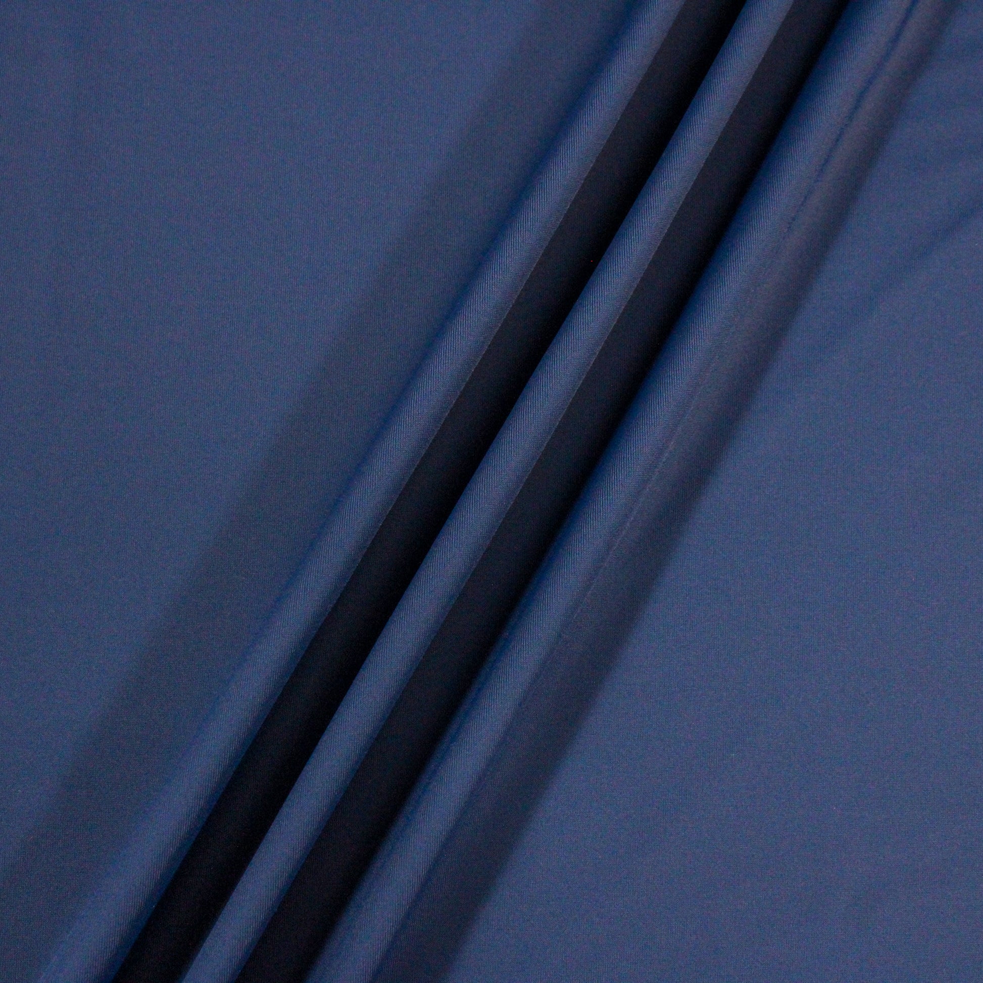 8mm Dark Blue Stripe Print Spandex - Spandex Global