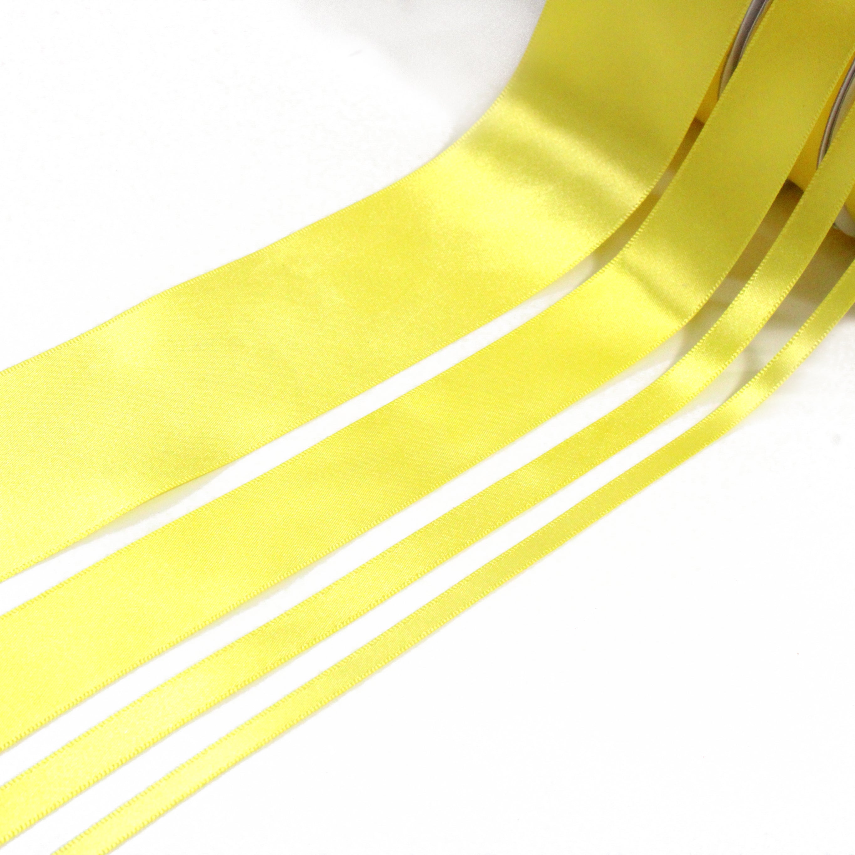 YELLOW SATIN RIBBON (4 SIZES) – FABSCRAP