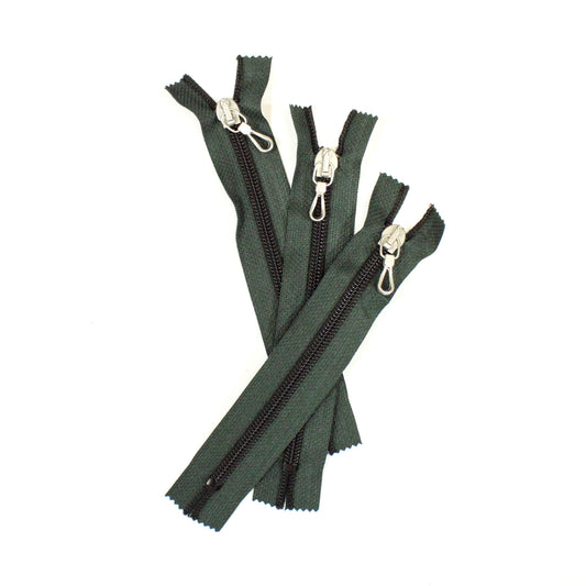 6" METAL PULL NYLON ZIPPERS