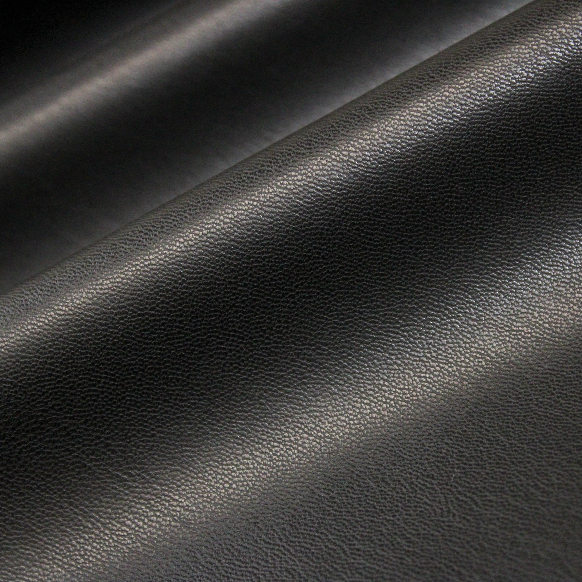 close up of black pleather